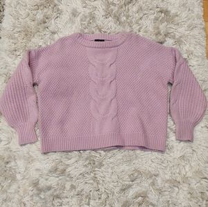 J. Crew Cable Knit Balloon Sleeve wool Sweater